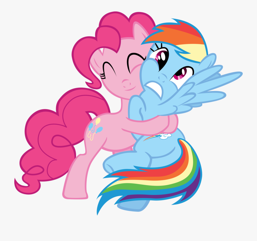 Hug Clipart Horse - My Little Pony Pinkie Pie Y Rainbow Dash , Free