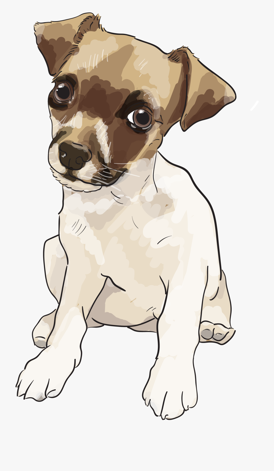 Dog Illustrations - Miniature Fox Terrier, Transparent Clipart