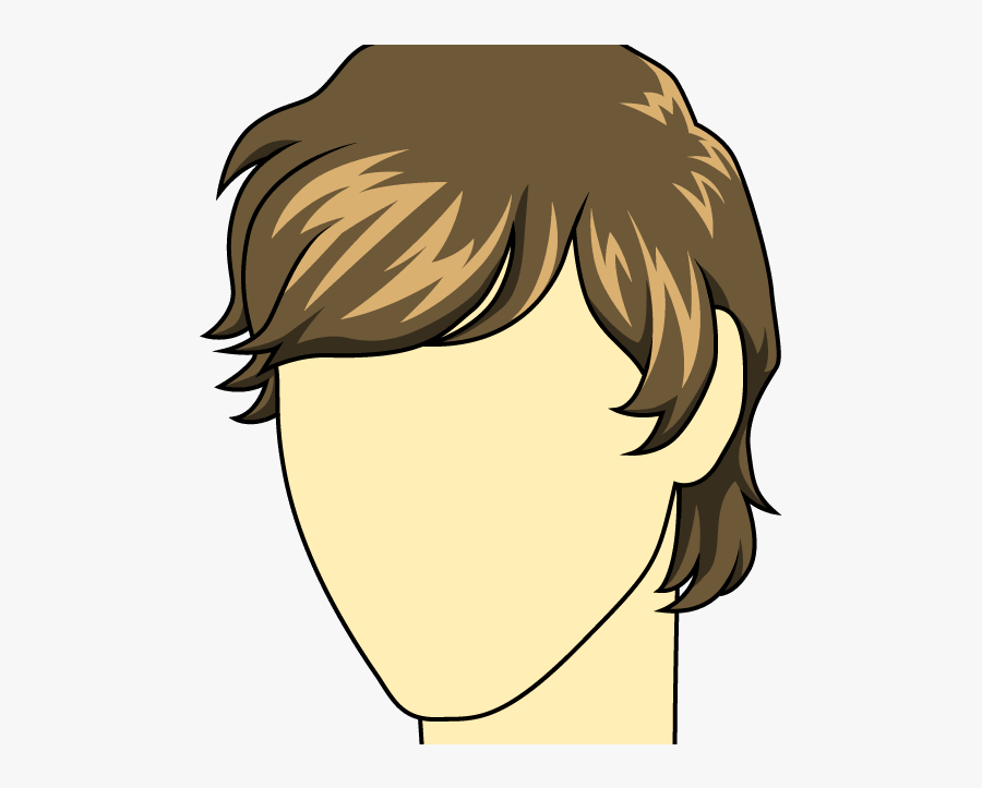 Drawn Men Man Hair - Hair Long Man Cartoon, Transparent Clipart