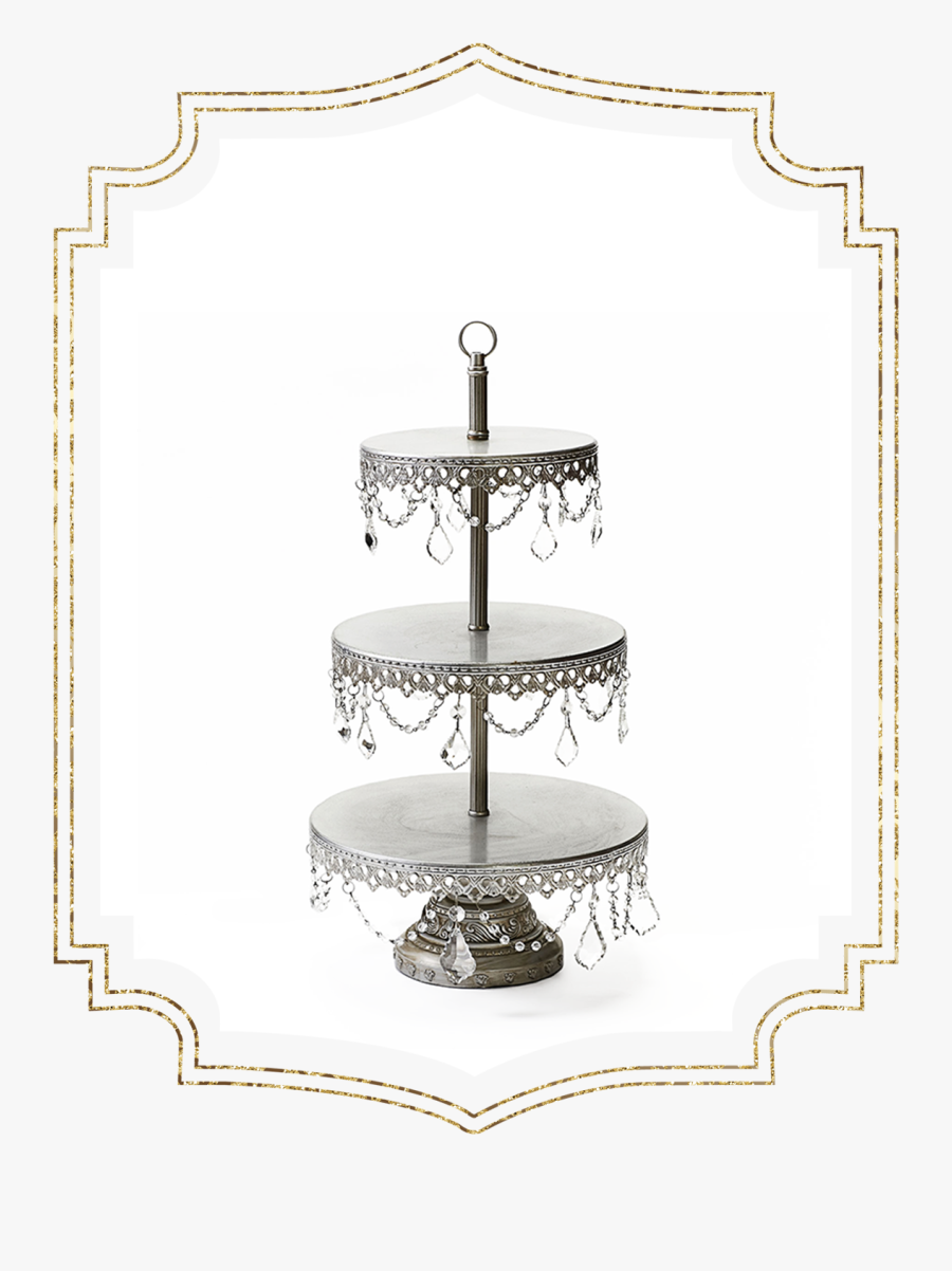 Opulent Treasures Chandelier 3 Tier Dessert Stand, Transparent Clipart