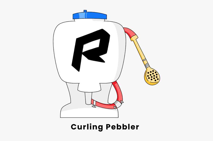 Curling Pebbler - Cartoon, Transparent Clipart