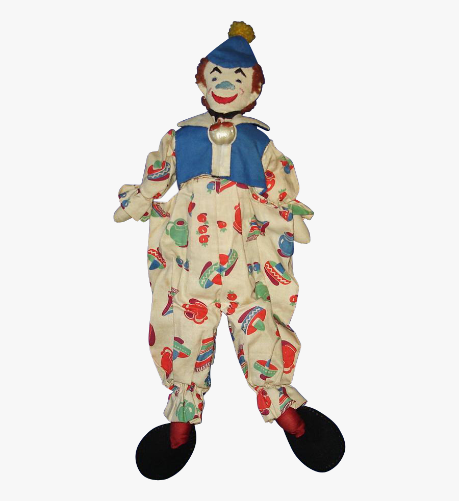 Clip Art Vintage Embrodered Face Clown - Costume Hat, Transparent Clipart