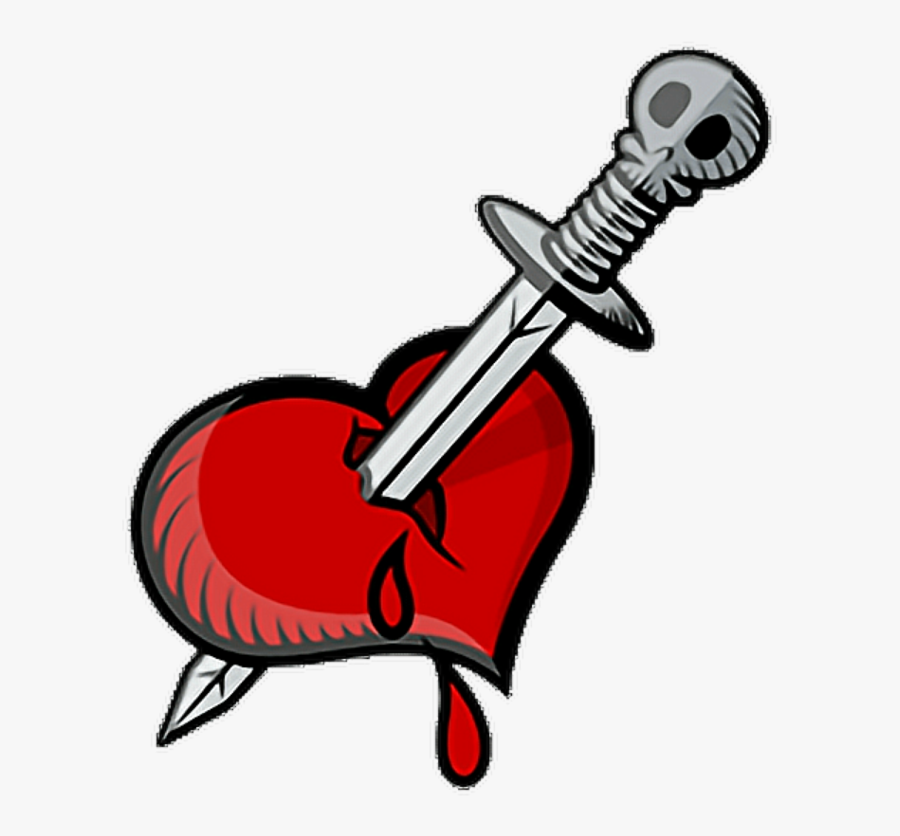 #heart #sword #blood #knife #brokenheart #breck #bloodyheart - Vector Kill Heart, Transparent Clipart