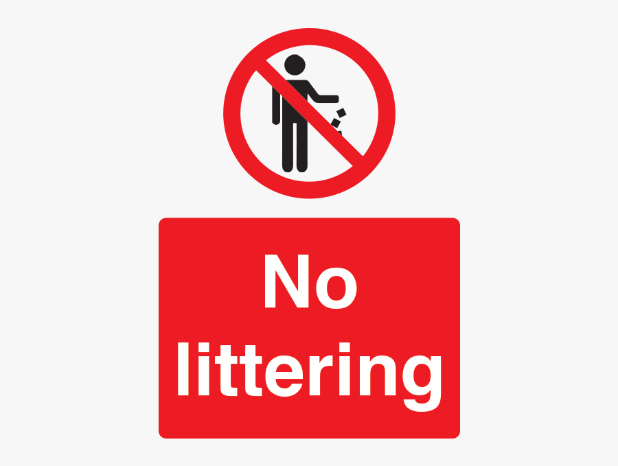 No Littering Sign Uk, Transparent Clipart