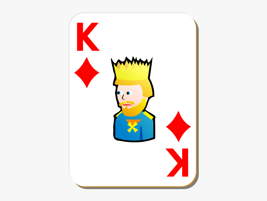 King Of Diamonds Vector Drawing, Transparent Clipart