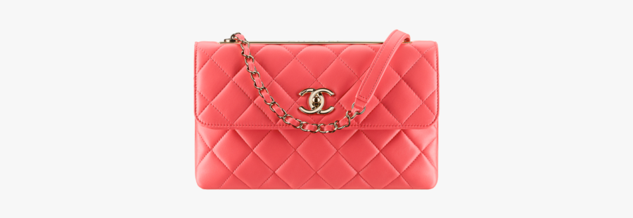 Handbag Pink Leather Tone Chanel Free Transparent Image - Shoulder Bag, Transparent Clipart
