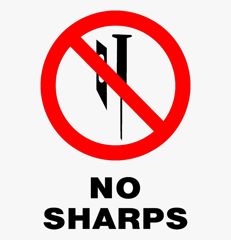 No Drugs Png - No Sharps Sticker, Transparent Clipart