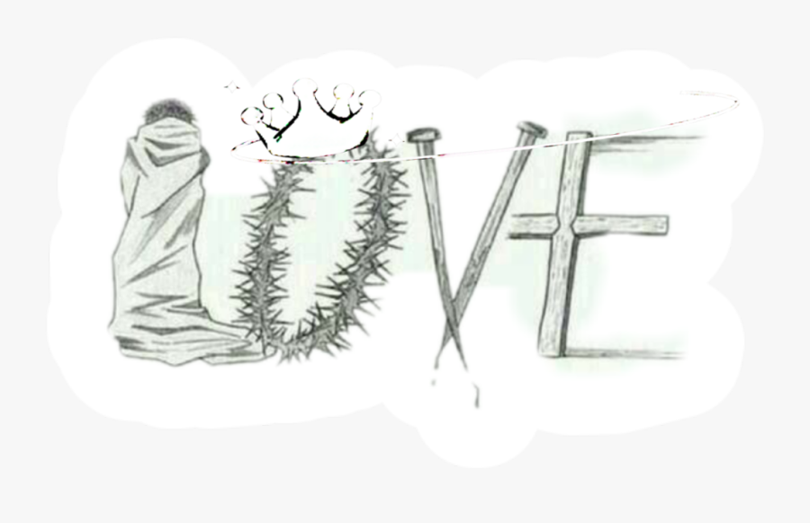 #love #crown #thorns #cross #crownofthorns - Cartoon, Transparent Clipart