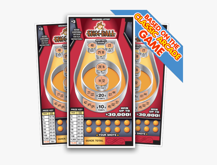 Cards - Wisconsin Lottery Skee Ball, Transparent Clipart