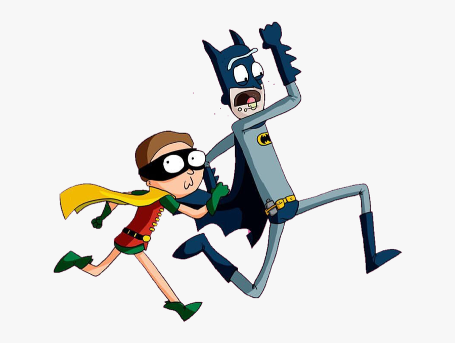 #rickandmorty #rick #and #morty #batman #robin #freetoedit - Rick And Morty Silhouette Sticker, Transparent Clipart