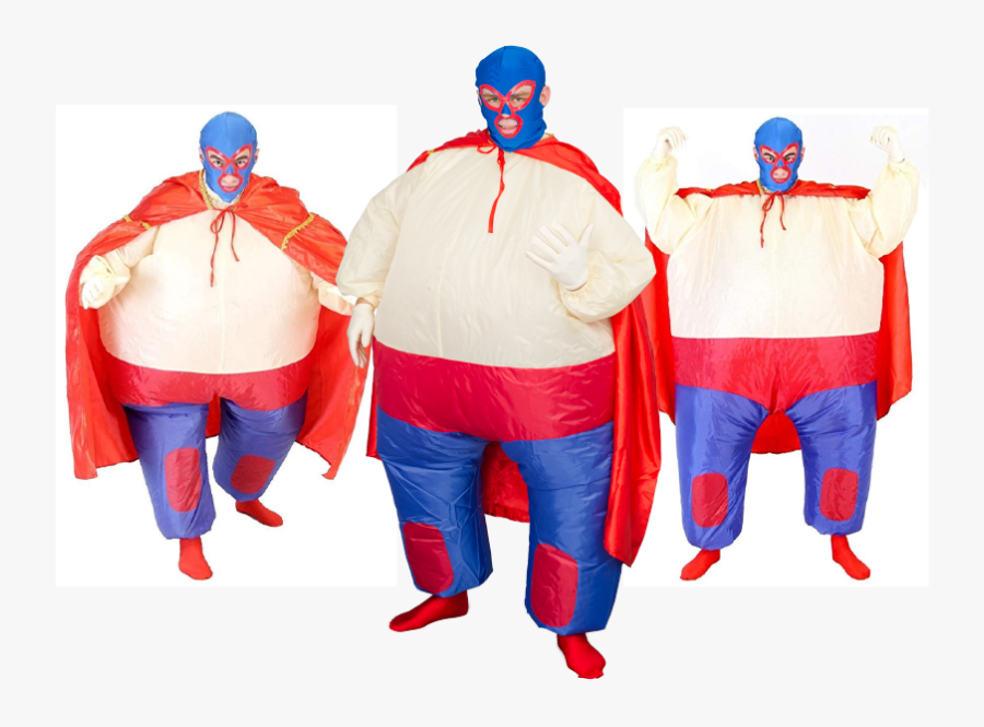 Lucha Libre Mexican Wrestler Chub Suit Adult Costume - Cape, Transparent Clipart