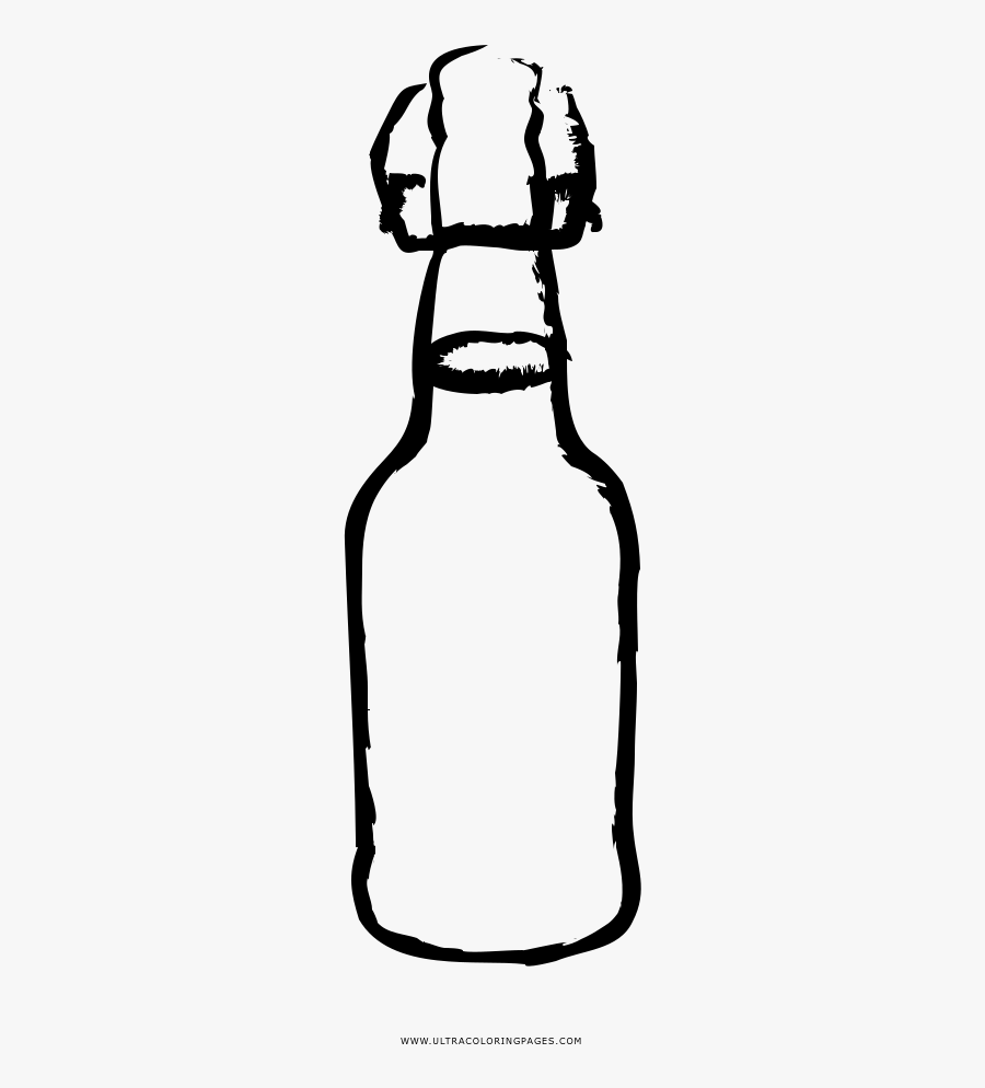 Growler Coloring Page - Glass Bottle, Transparent Clipart