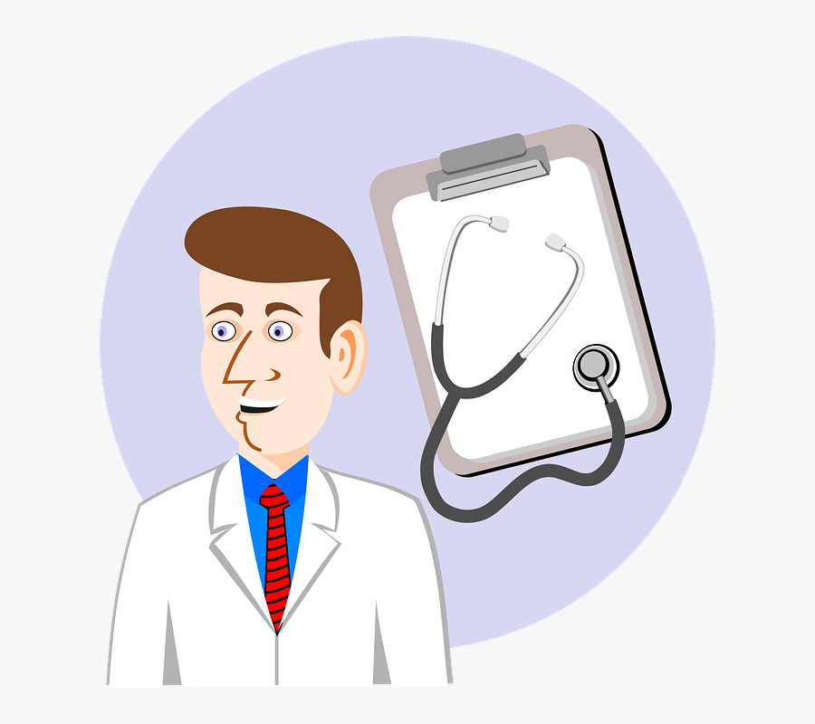 Doctor, Health, Hospital, Stethoscope, Medicine - Cartoon, Transparent Clipart