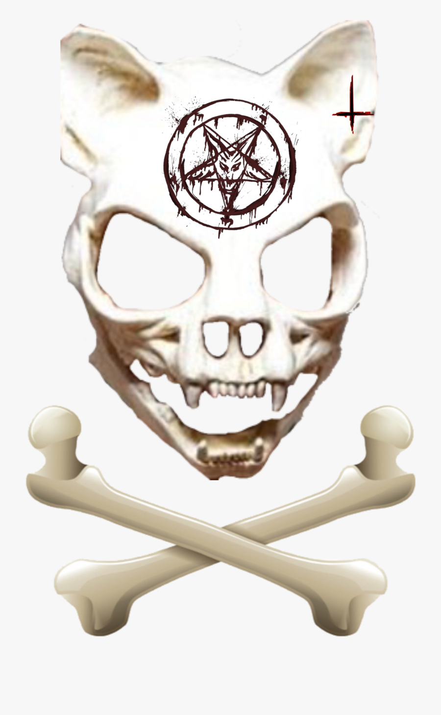 #freetoedit #satan #wolf #skull #bone #wolfskull, Transparent Clipart