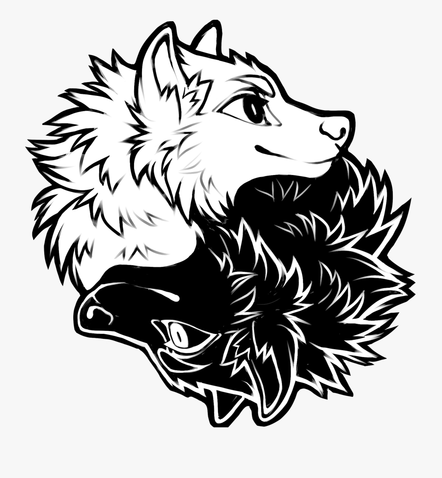 Yin And Yang Wolves, Transparent Clipart