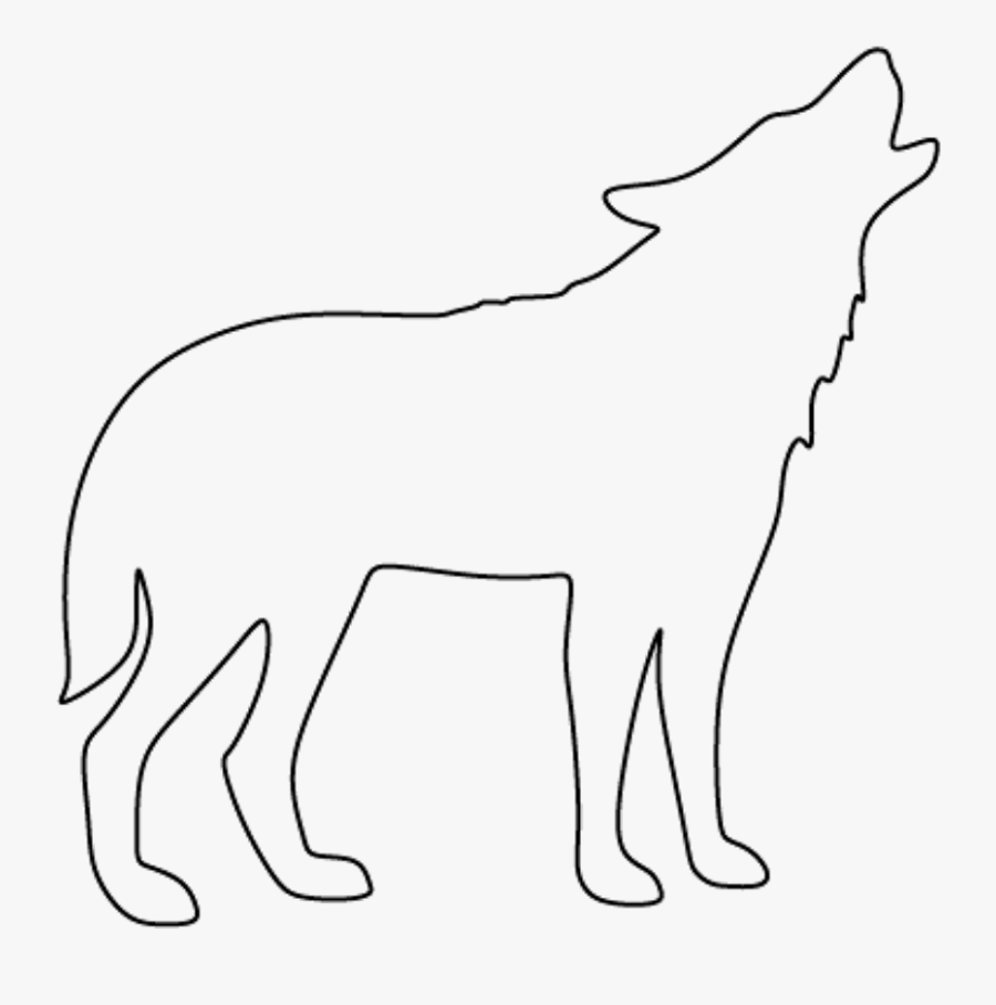 Drawing Dog Arctic Wolf Clip Art - Outline Wolf Howl Drawing, Transparent Clipart