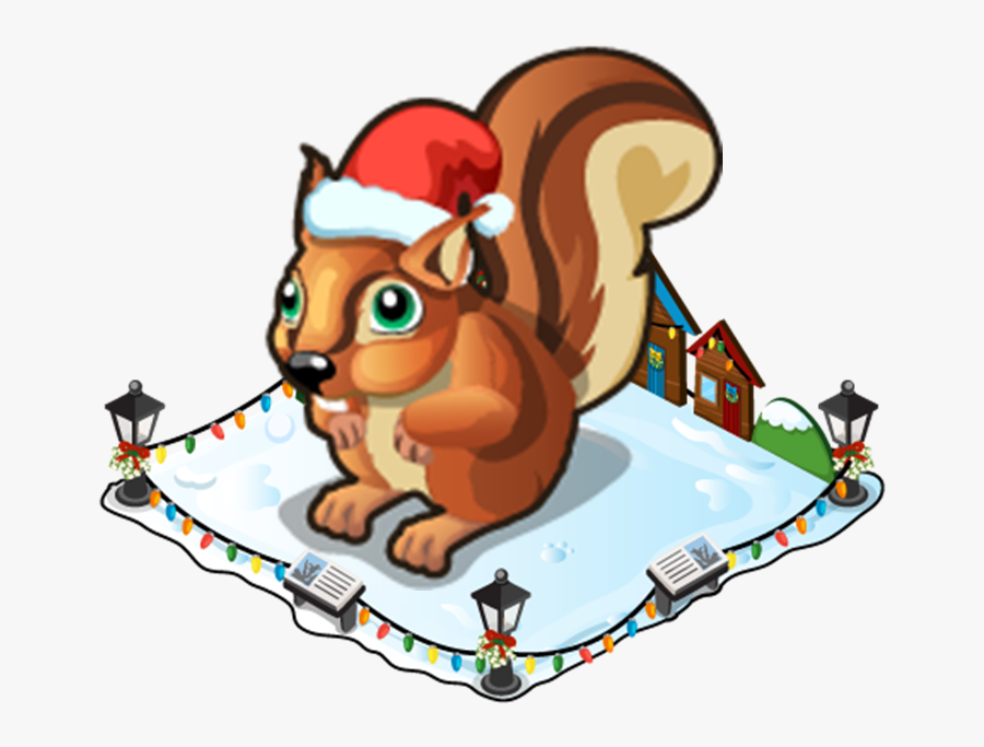 Christmas Village Squirrel Single - Cartoon, Transparent Clipart