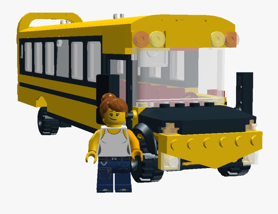 School Bus Bus Driver Window - Lego Cartoon Bus, Transparent Clipart