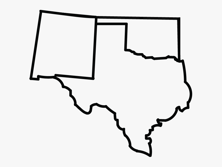 Southwest Region Of Us Black And White, Transparent Clipart