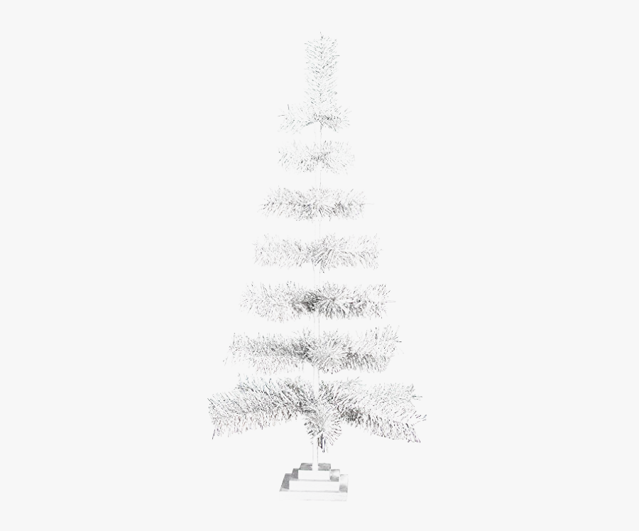 Tinsel Christmas Tree Png Transparent Image - Christmas Tree, Transparent Clipart
