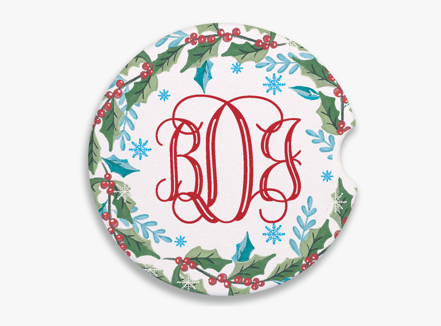 Holly Monogram Sandstone Ceramic Car Coaster"
title="holly - Circle, Transparent Clipart