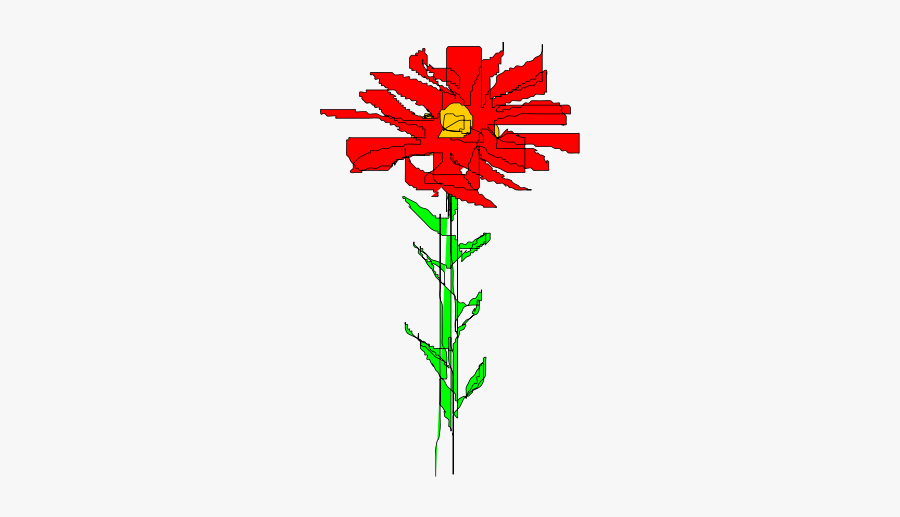 Red Flower - Illustration, Transparent Clipart
