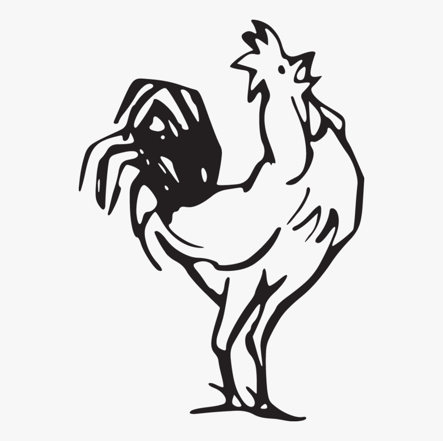Rooster Clip Art Black And White, Transparent Clipart