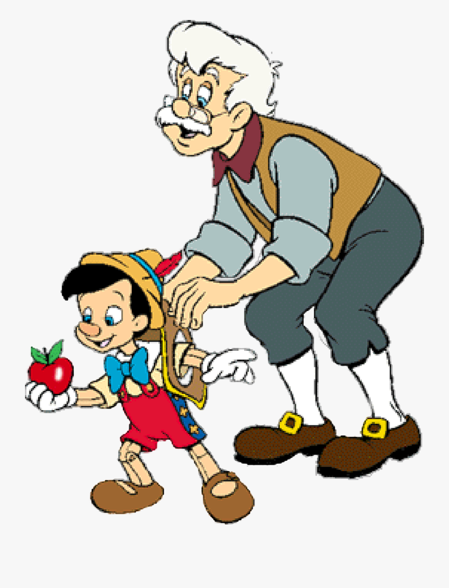 Pinocho Geppetto Pepe F - Geppetto And Pinocchio Png, Transparent Clipart