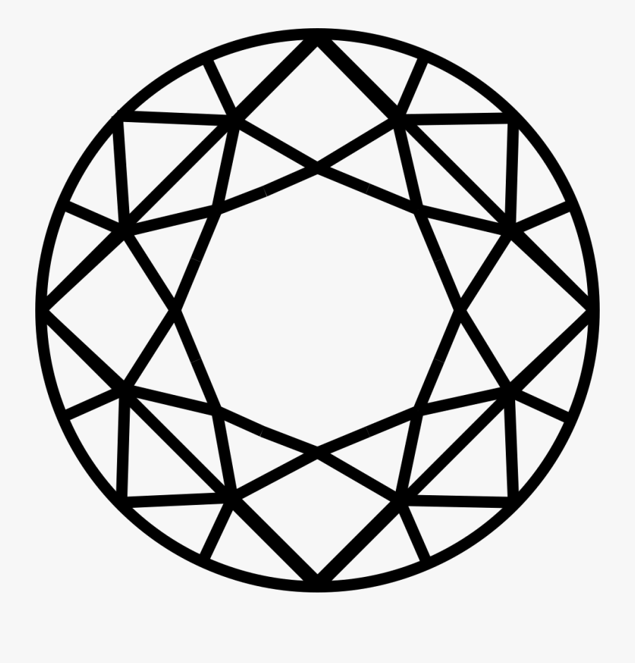 Diamonds Clipart Circle - Round Diamond Icon, Transparent Clipart
