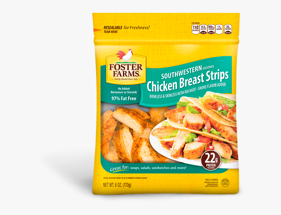 Southwestern Seasoned Chicken Breast Strips - Foster Farms Southwest Chicken Strips, Transparent Clipart