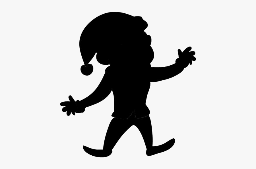 Transparent Christmas Elf Clipart Image - Silhouette, Transparent Clipart