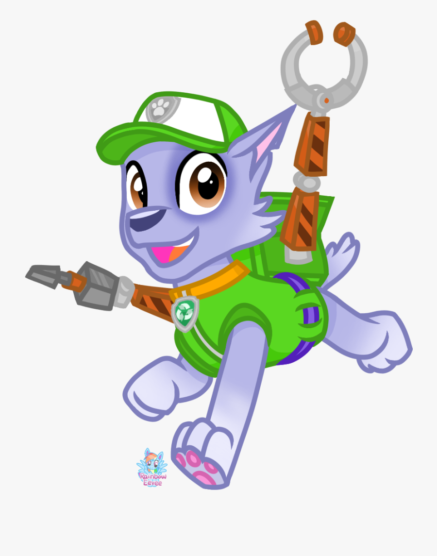Paw Patrol Rocky Vector - Rainbow Eevee Paw Patrol, Transparent Clipart