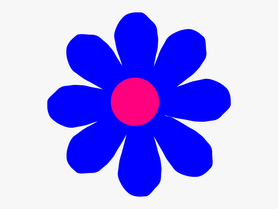 Blue Flower Svg Clip Arts - Flowers Clip Arts Color Pink, Transparent Clipart