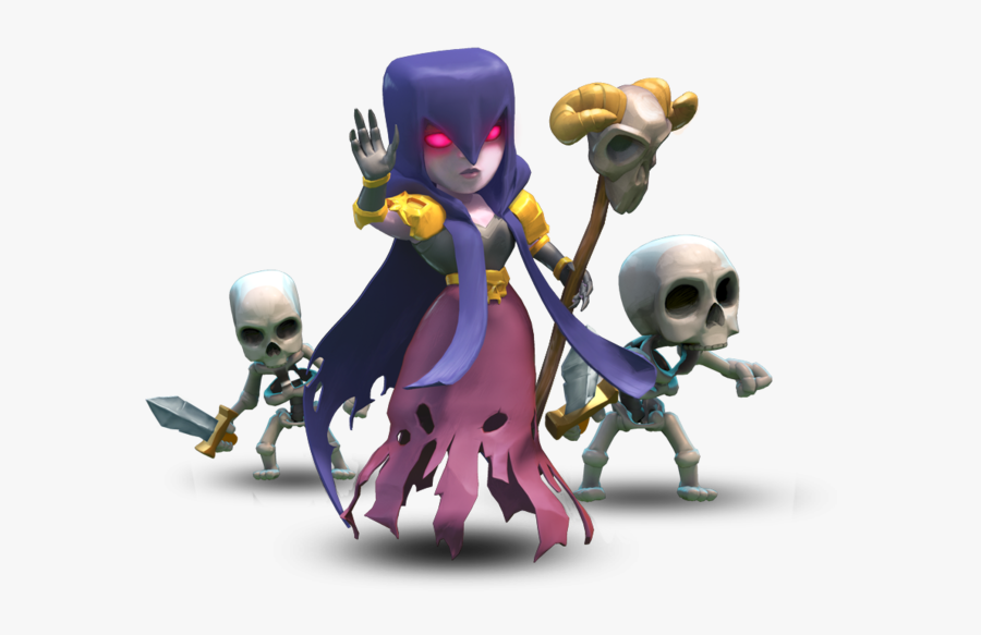Clash Royale Png Image - Clash Royale Witch And Skeleton, Transparent Clipart