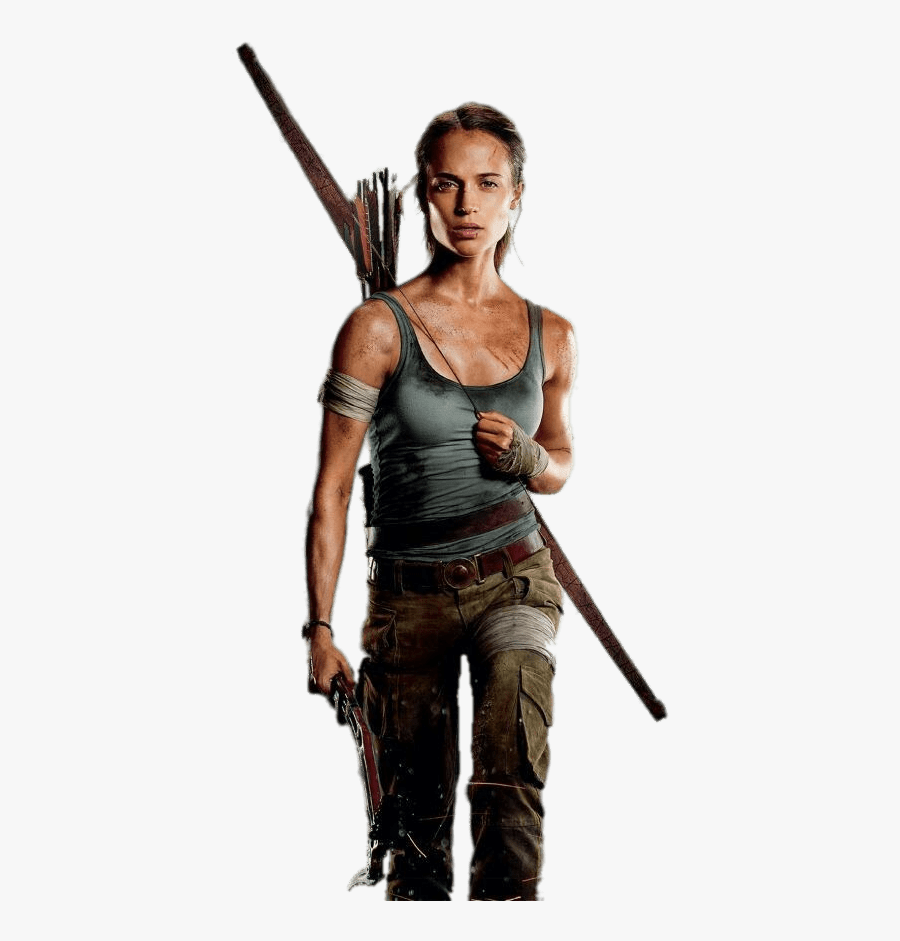 At The Movies - Lara Croft Alicia Vikander Tomb Raider, Transparent Clipart