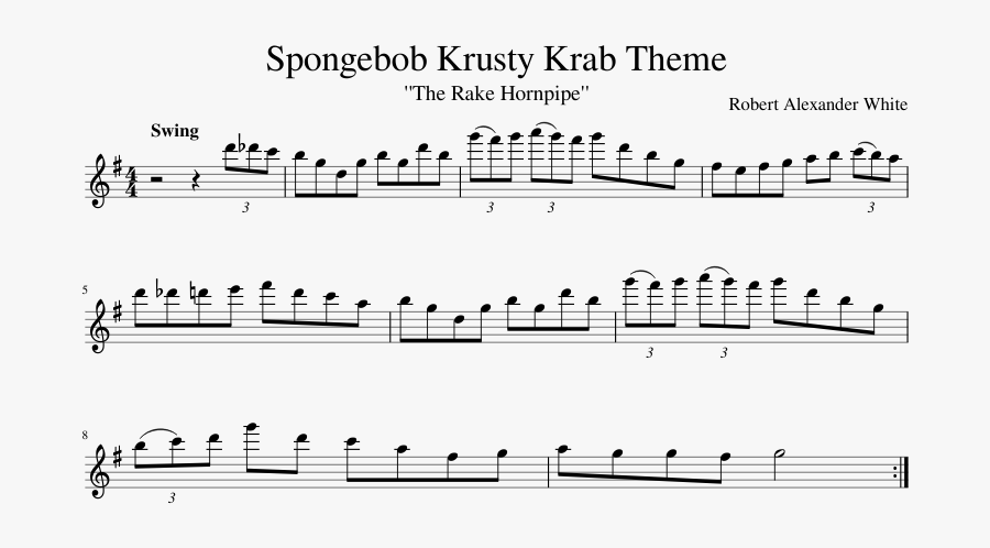 Spongebob Krusty Krab Theme Sheet Music Composed By - Krusty