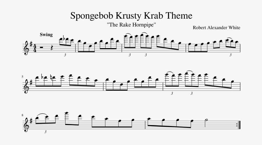 Spongebob Krusty Krab Theme Sheet Music Composed By Krusty Krab Cello Song Free Transparent Clipart Clipartkey