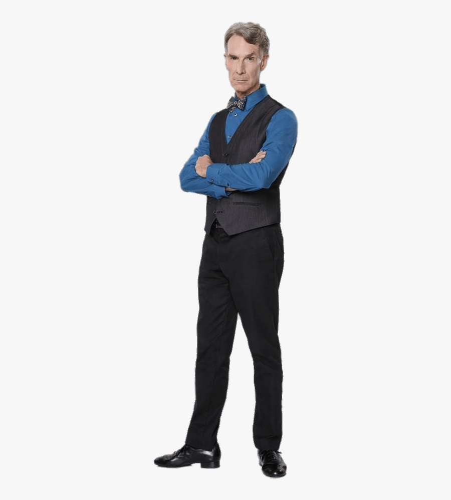 Bill Nye Arms Crossed - Bill Nye The Science Guy Full Body, Transparent Clipart