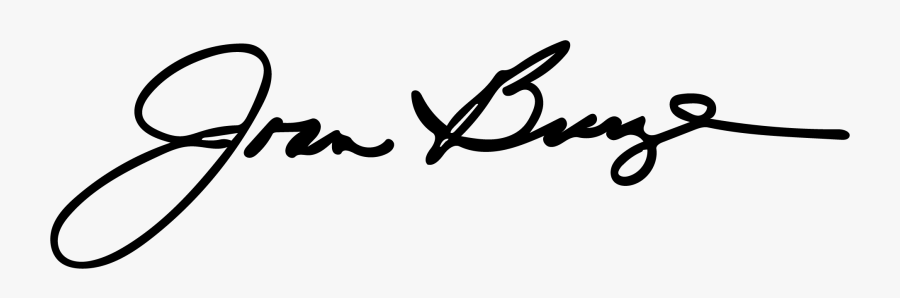 Joan Burge Signature - Calligraphy, Transparent Clipart