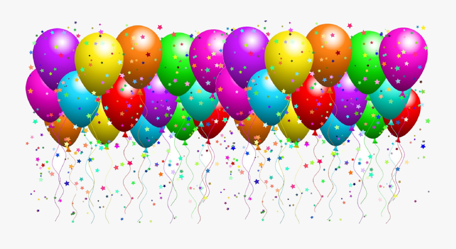 Birthday Balloons And Confetti , Transparent Cartoons - Balloons And Confetti Png, Transparent Clipart