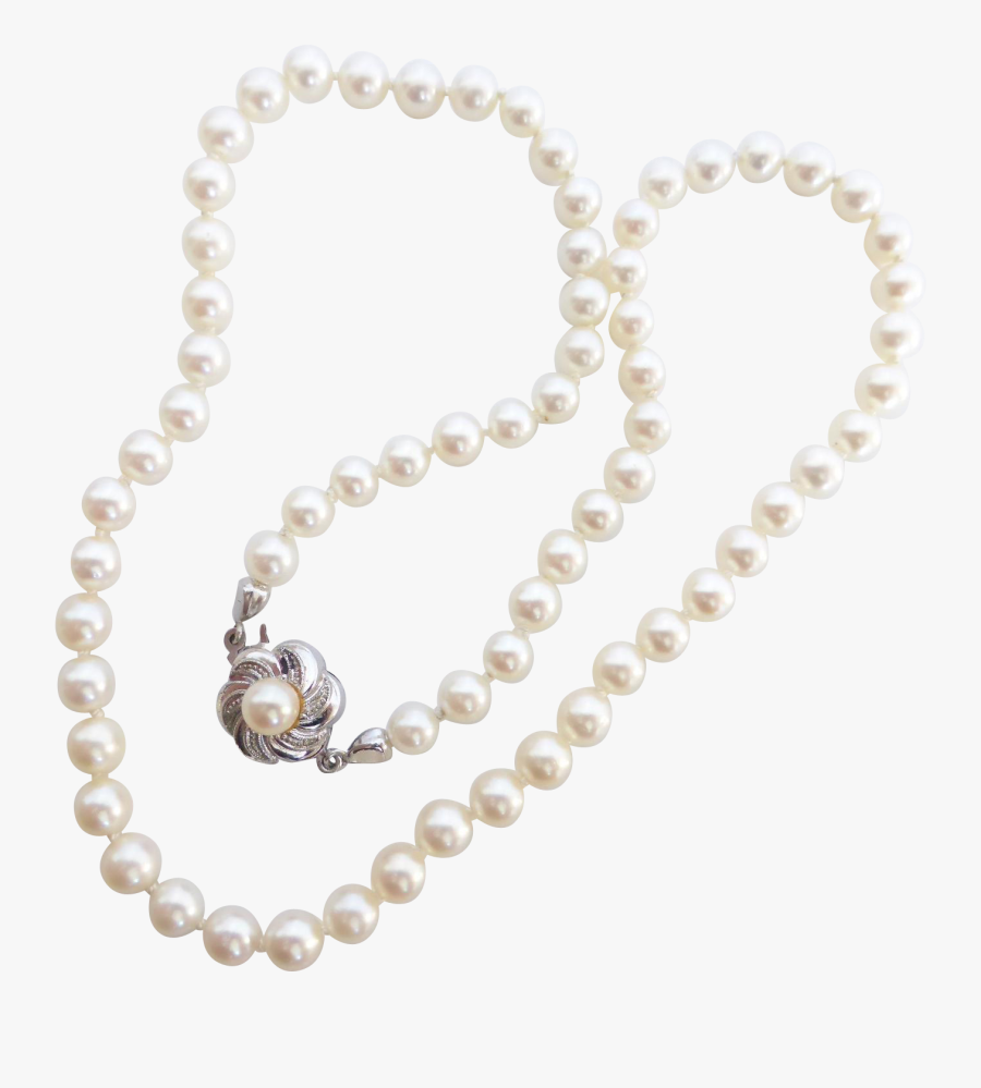 Pearl Strand Png - White Agate Necklace, Transparent Clipart
