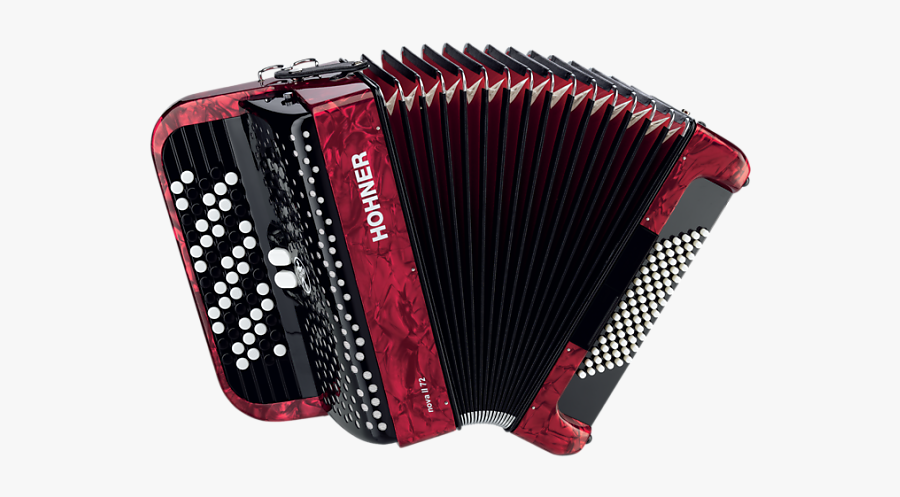 Clip Art Hohner Nova Bass Red - Chromatisches Akkordeon, Transparent Clipart