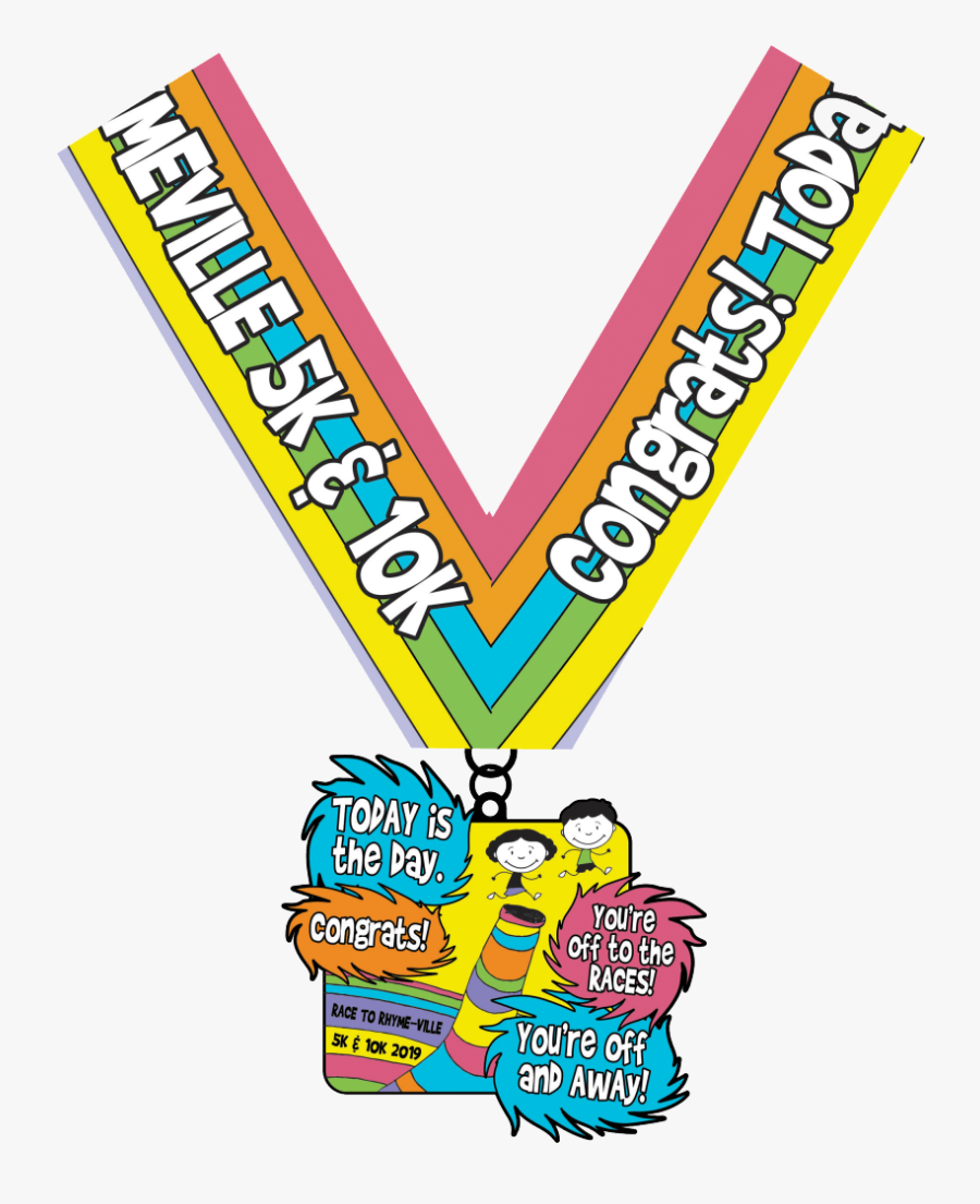 Transparent Running Race Track Clipart - Dr Seuss Race Medal, Transparent Clipart