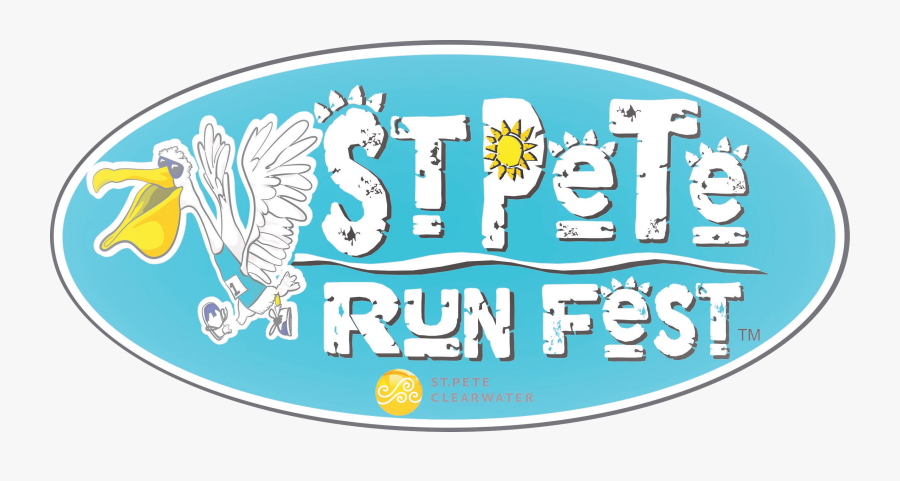 St Pete Run Fest Logo - Label, Transparent Clipart