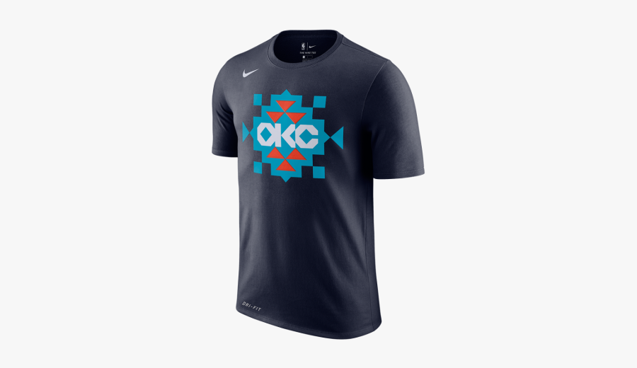 Okc Thunder Logo Png - Nba Logo Tee Nike, Transparent Clipart