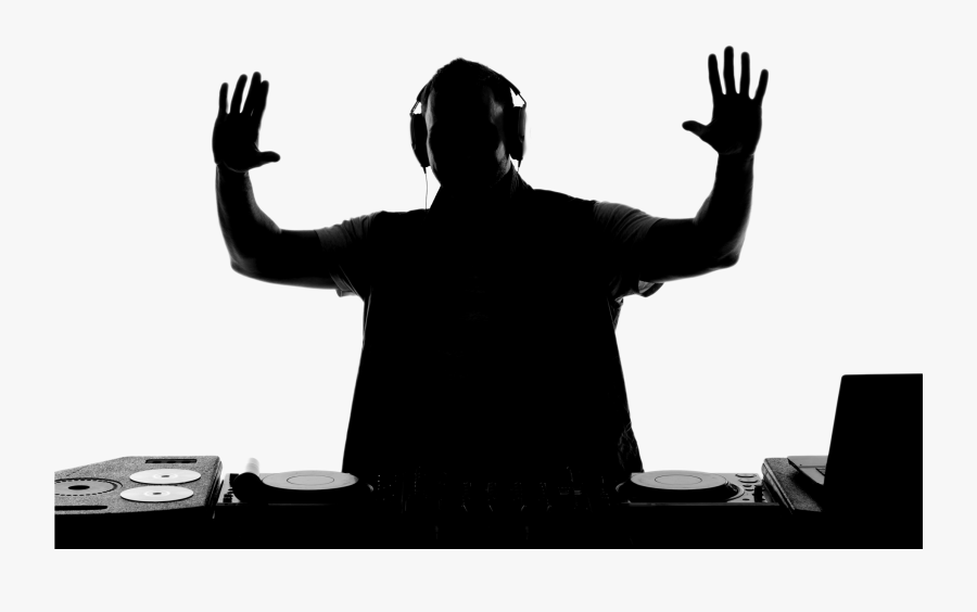 Silhouette Microphone Disc Jockey - Transparent Dj Silhouette Png, Transparent Clipart