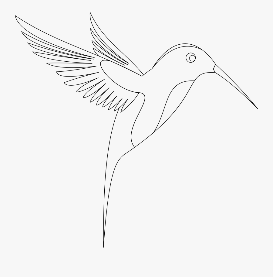 Clip Art Mama And Baby Umbrella Bird Clipart Line Drawing - Line Art Of Birds, Transparent Clipart