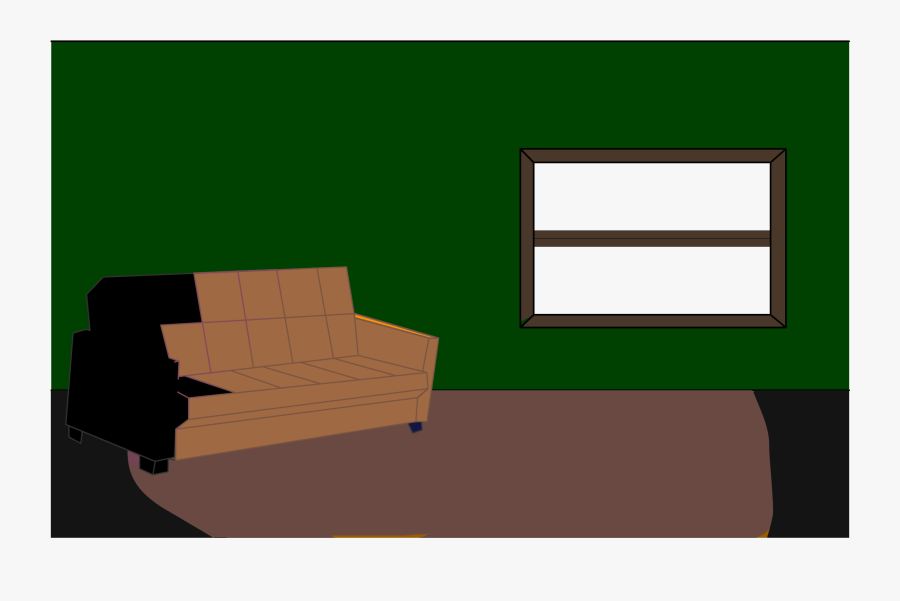 Living Room Background Clipart - Studio Couch, Transparent Clipart