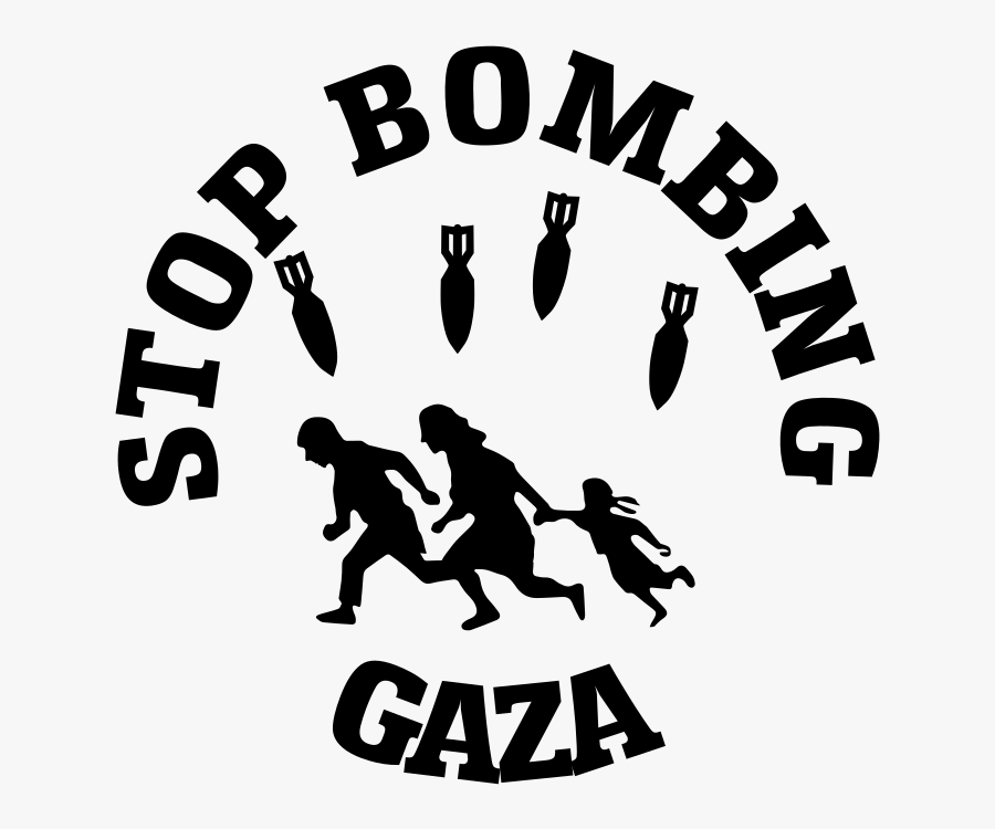 Stop Bombing Gaza - Illustration, Transparent Clipart