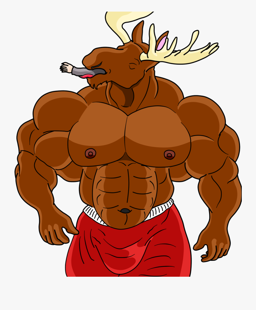 Moose Clipart Muscle - Moose Clipart, Transparent Clipart